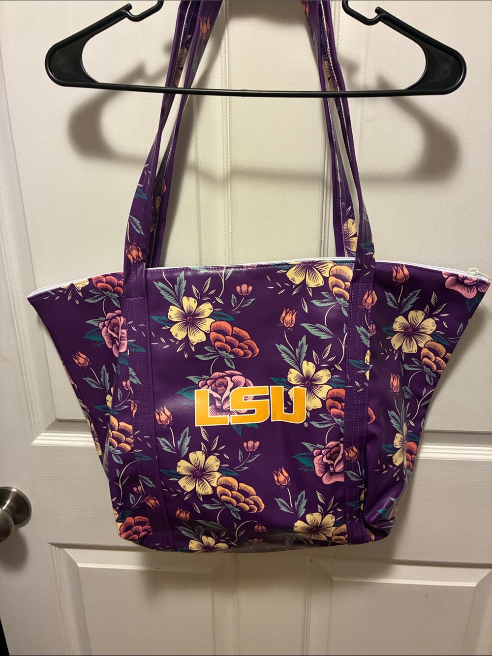 LSU Tigers Floral Weekender Tote Bag - official licensed NCAA Collegiate NWT